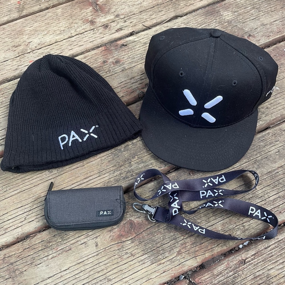 PAX New Era Snapback, Beanie, and lanyard case 420 Bundle